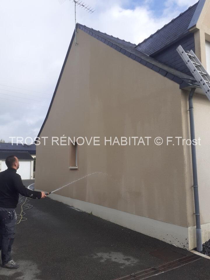 Nettoyage façade après - Pignon de façade Andard