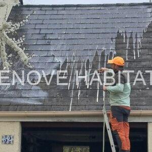 Démoussage d’une toiture à Angers
