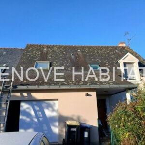 Traitement anti-mousse sur une toiture à Trélazé