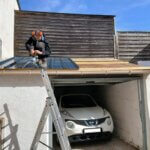 Toiture bac acier - Garage - voiture blanche - remplacement toiture